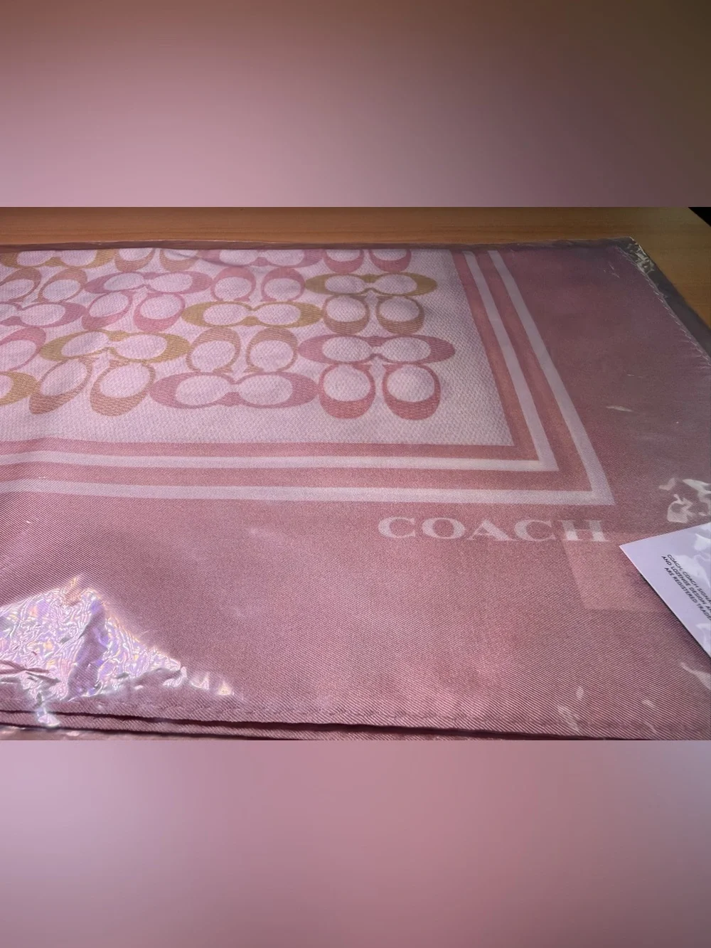 Coach Signature Silk Square Scarf